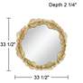 7_Uttermost Layered Lotus Leaf 33 1/2" Wide Gold Round Wall Mirror more views