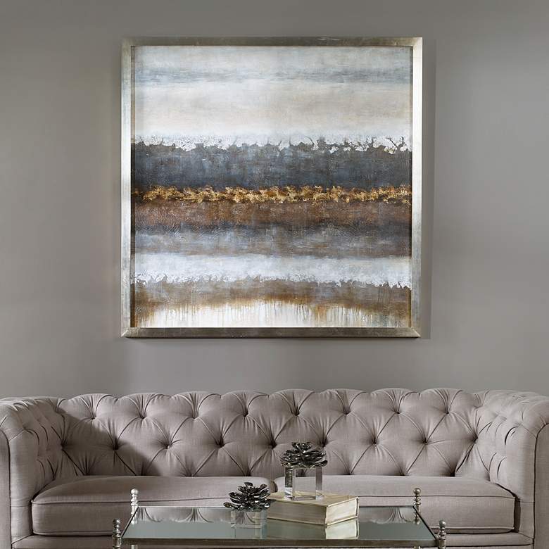 Image 3 Uttermost Layers 50" Square Framed Canvas Wall Art more views