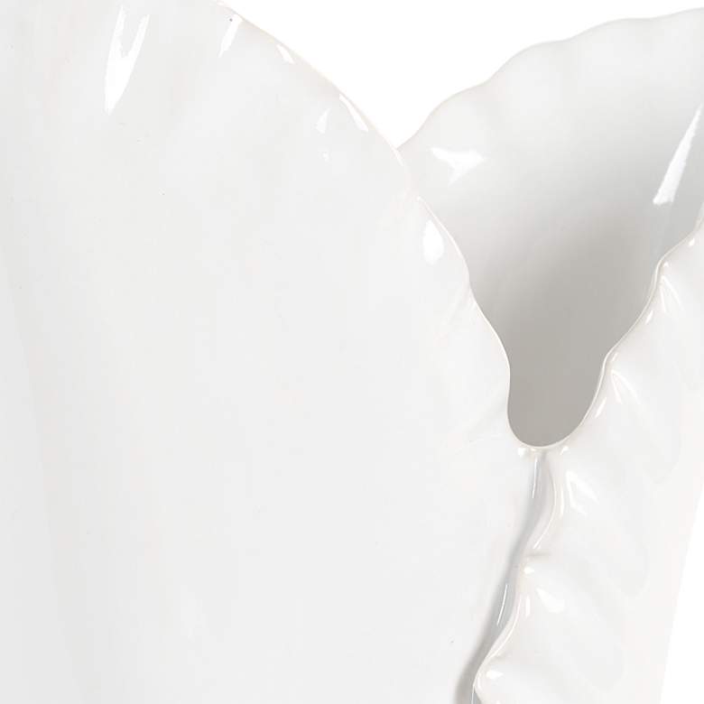 Image 3 Uttermost Leafscape White Ceramic 2-Piece Vase Set more views