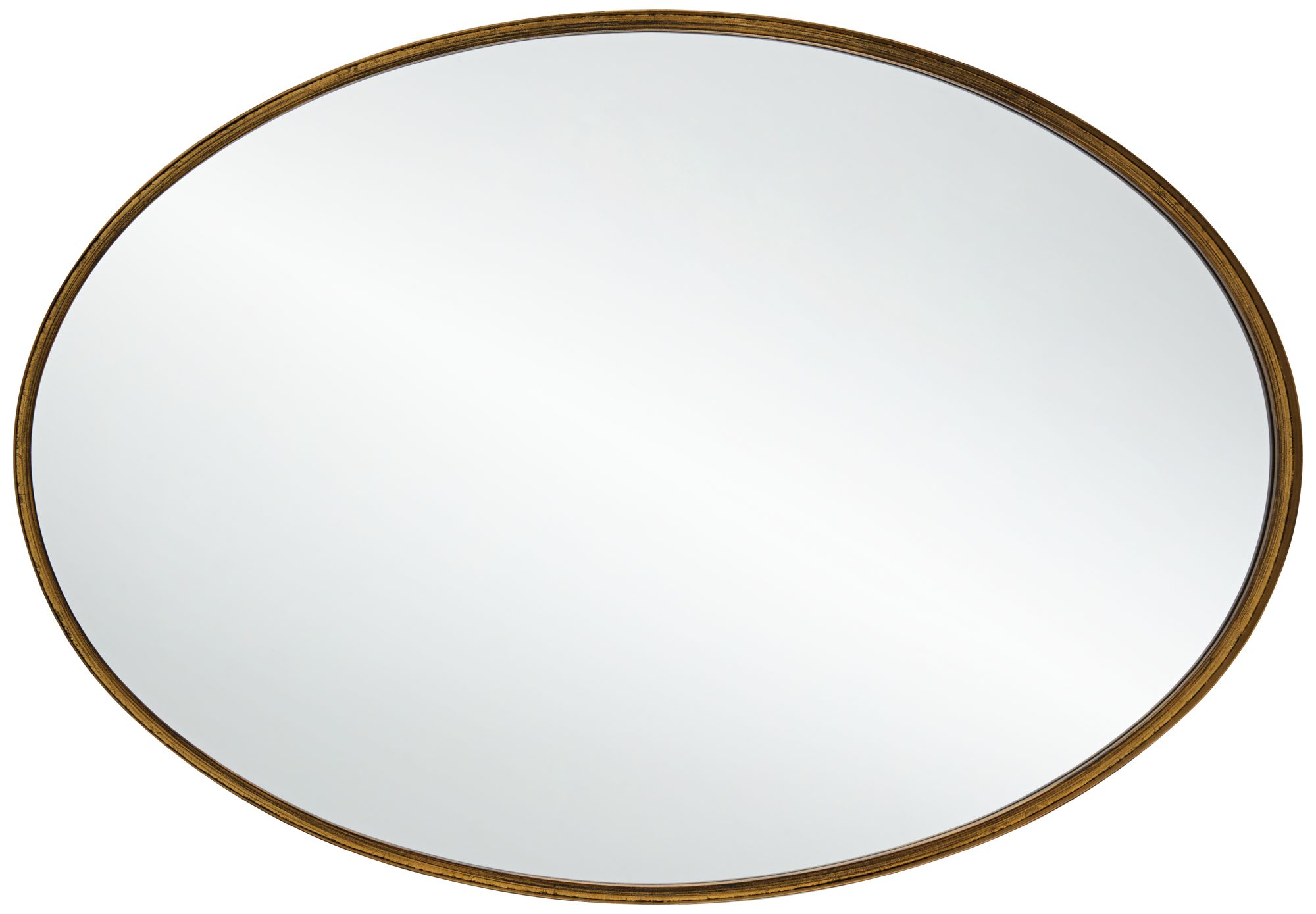 Image 4 Uttermost Leah 22x32 Transitional Bath Living Room Gold Oval Wall Mirror more views