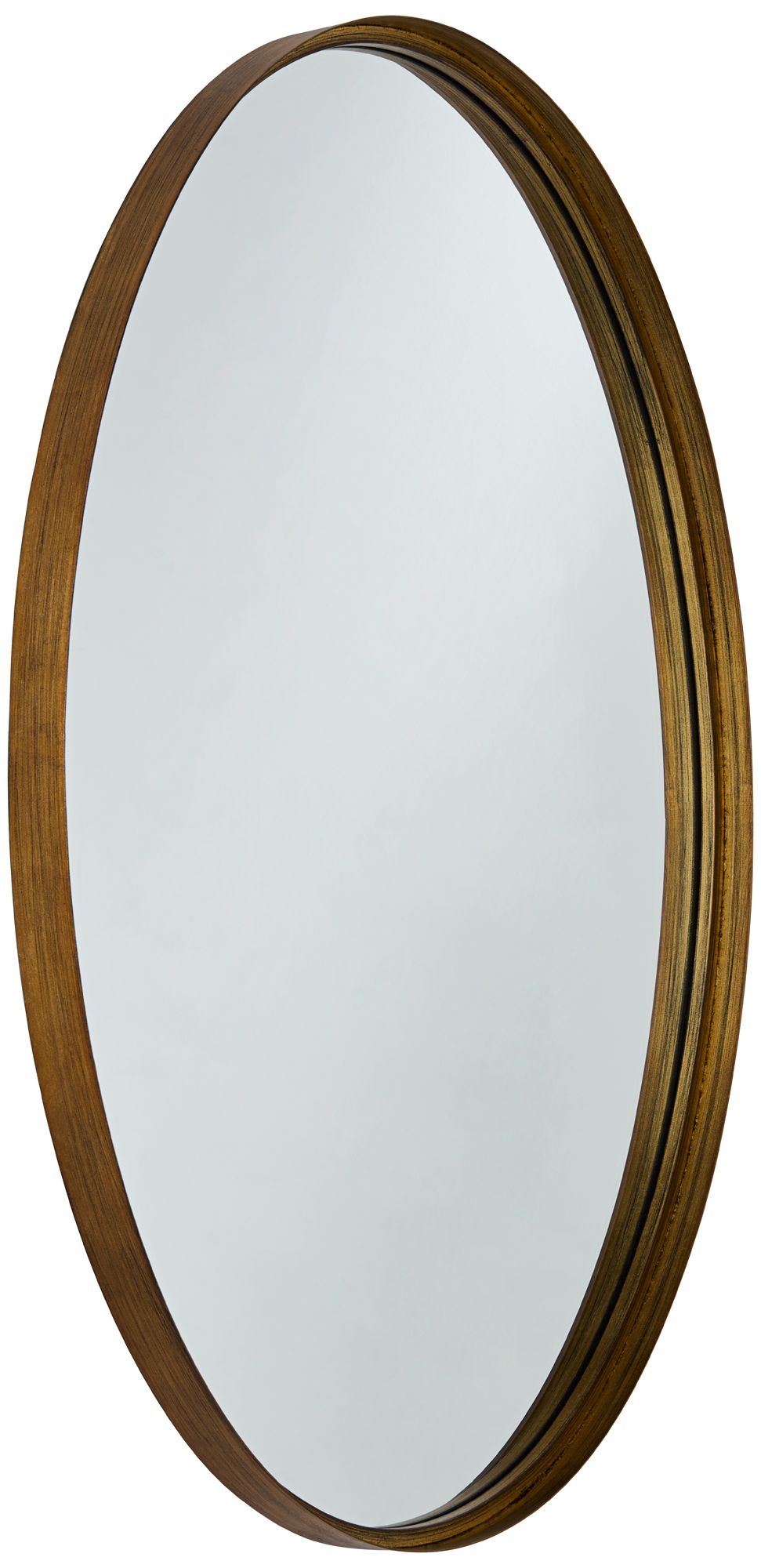 Image 5 Uttermost Leah 22x32 Transitional Bath Living Room Gold Oval Wall Mirror more views