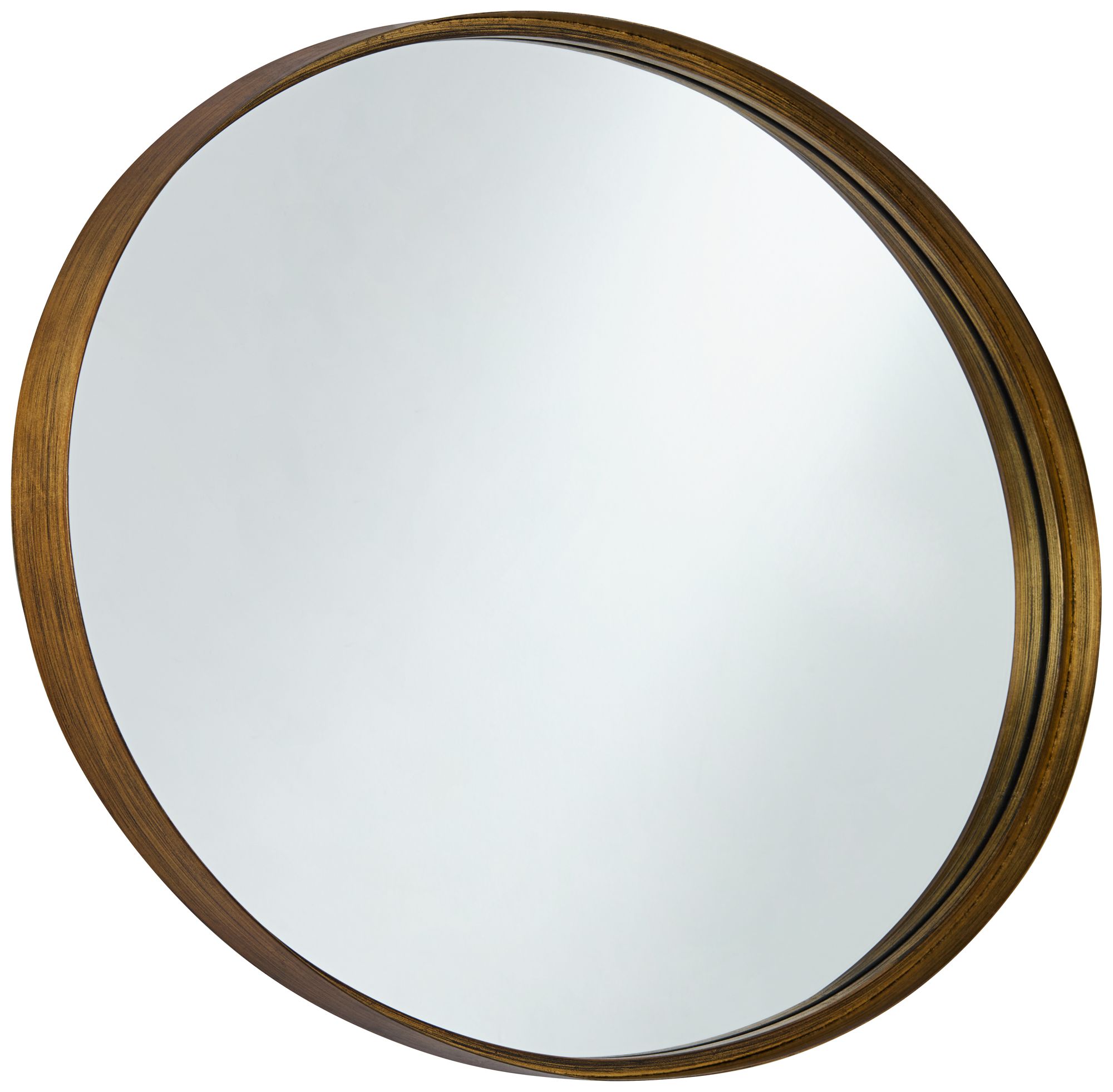 Image 6 Uttermost Leah 22x32 Transitional Bath Living Room Gold Oval Wall Mirror more views