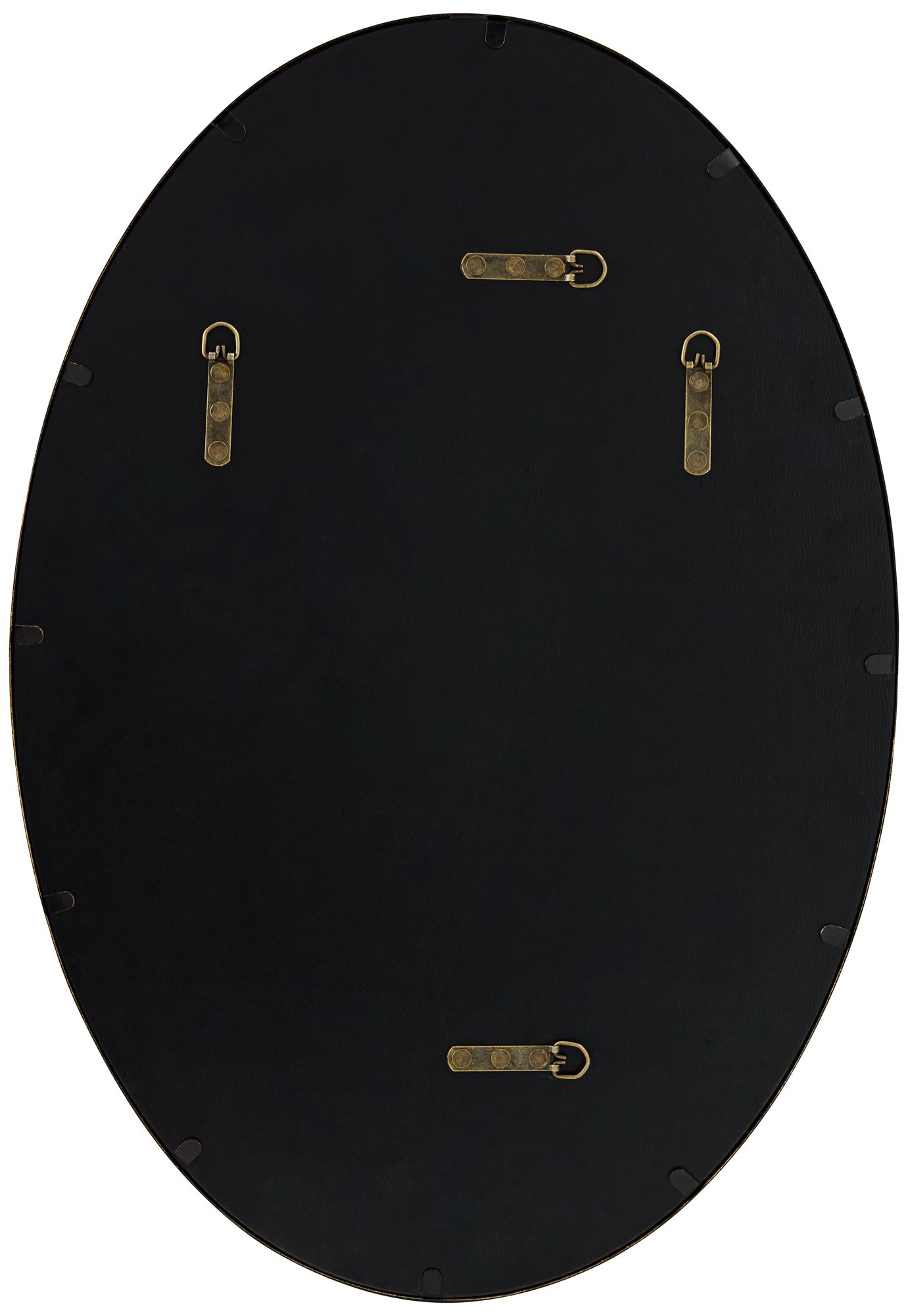 Image 7 Uttermost Leah 22x32 Transitional Bath Living Room Gold Oval Wall Mirror more views