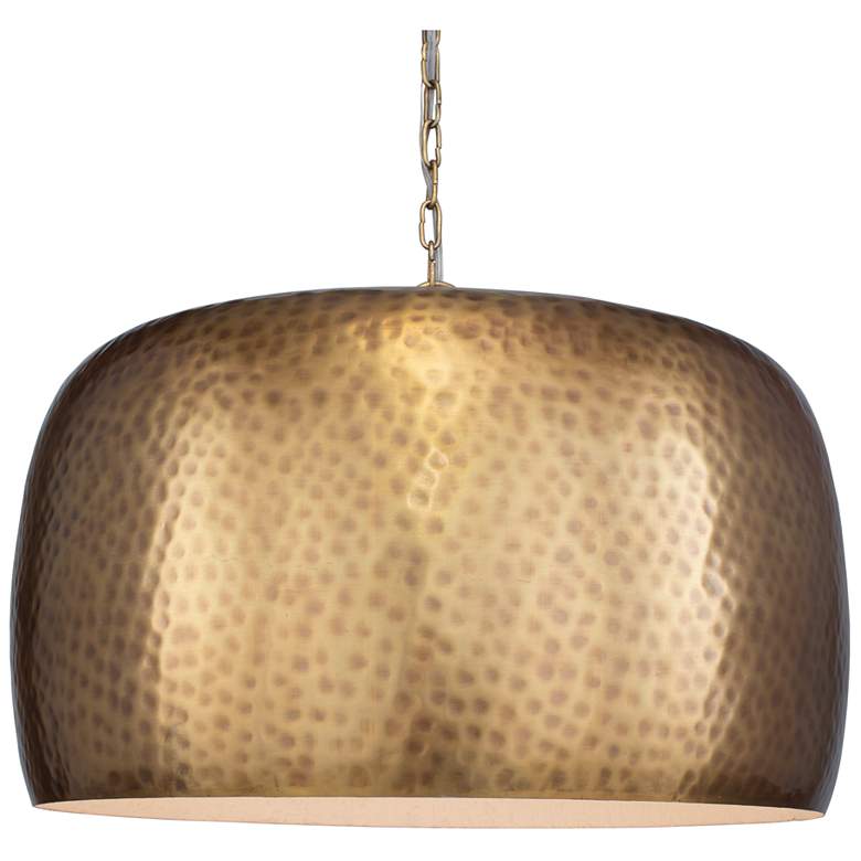 Image 1 Uttermost Lemont 24" Wide 1 Lt Brass Pendant
