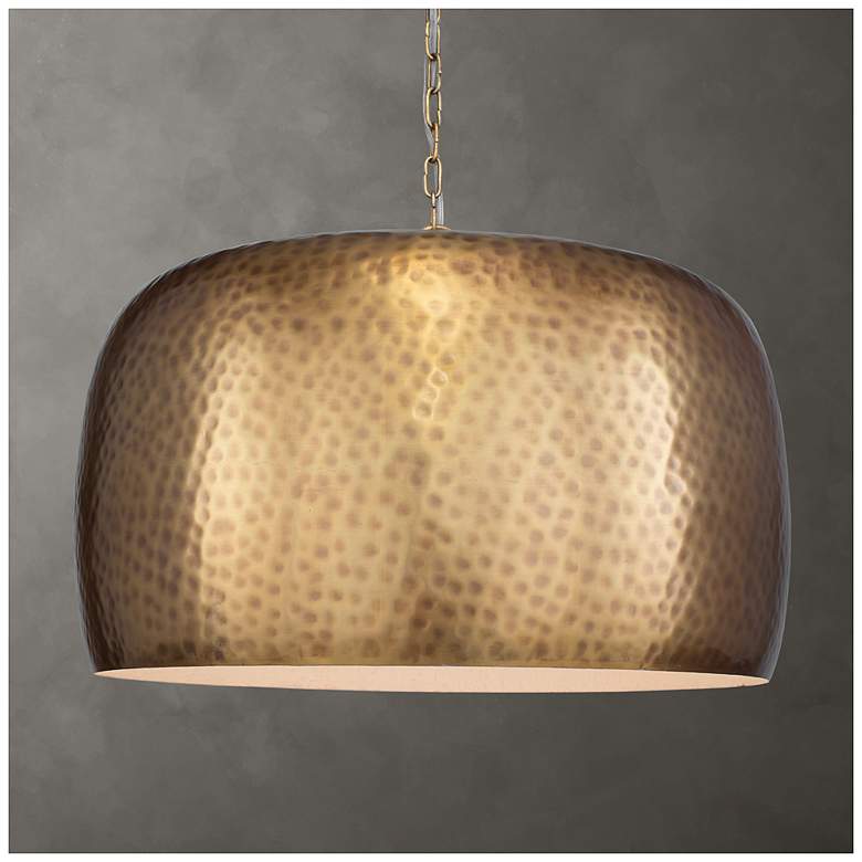 Image 1 Uttermost Lemont 24" Wide 1 Lt Brass Pendant