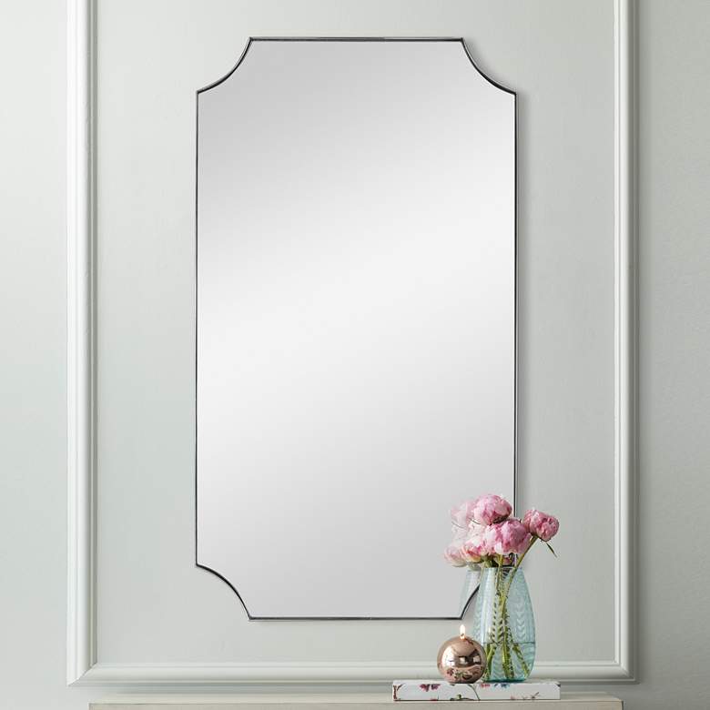 Image 1 Uttermost Lennox Nickel 22 1/4 inch x 40 1/4 inch Wall Mirror
