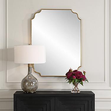 Uttermost Lennyn Antique Gold 30" x 40" Wall Mirror