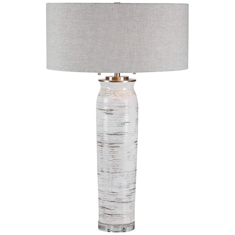 Image 2 Uttermost Lenta 30 1/4" High Off-White Birch Tree Ceramic Table Lamp