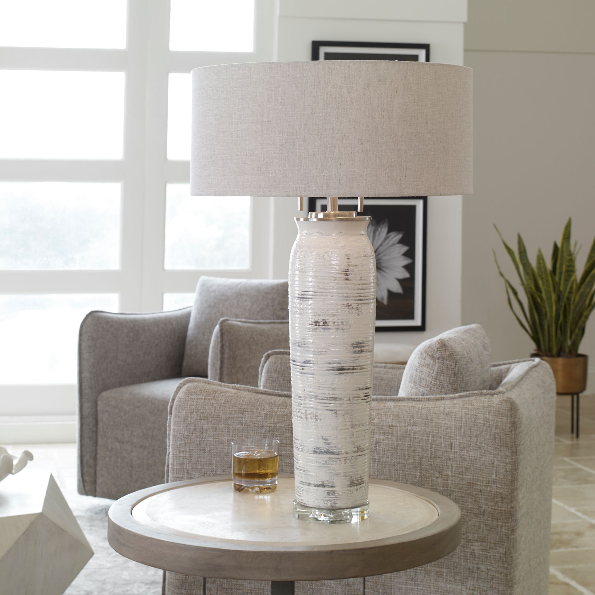 Image 7 Uttermost Lenta 30 1/4" High Off-White Birch Tree Ceramic Table Lamp more views