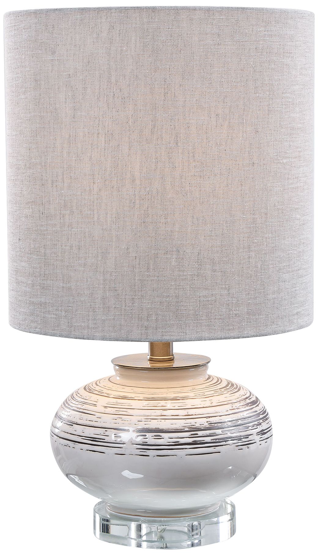 Uttermost Lenta OffWhite Ceramic Accent Table Lamp 89G18 Lamps Plus