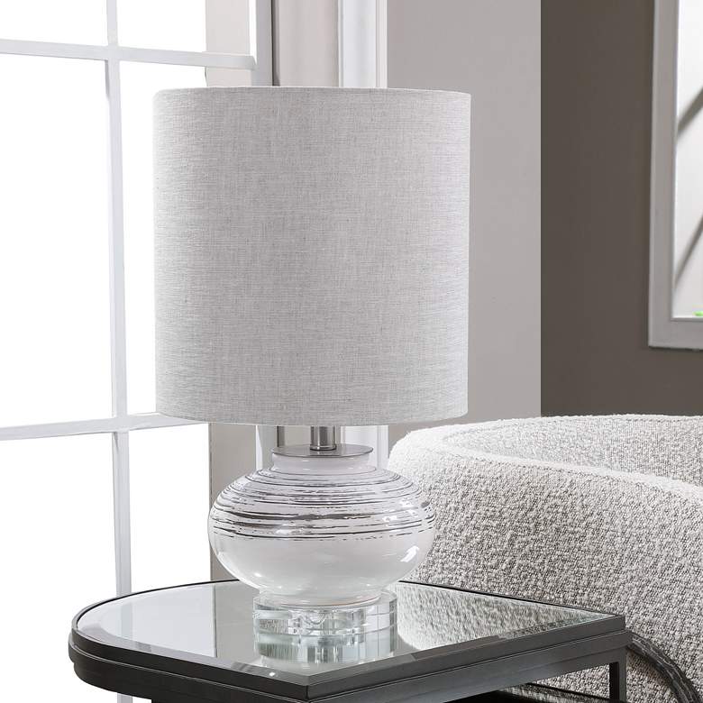 Image 1 Uttermost Lenta Off-White Ceramic Modern Accent Table Lamp