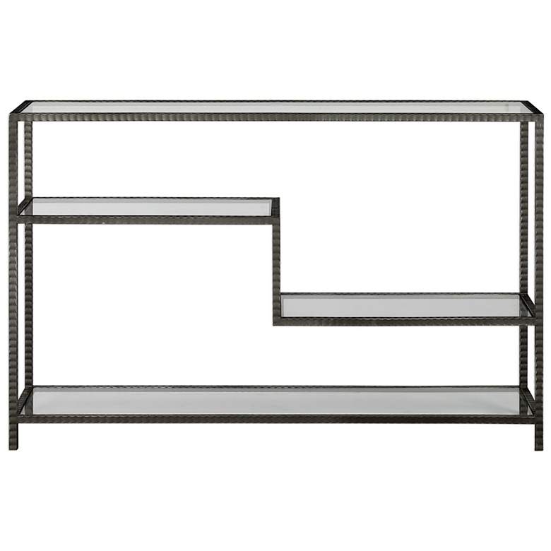 Image 3 Uttermost Leo 52" Wide Aged Gunmetal Iron Console Table