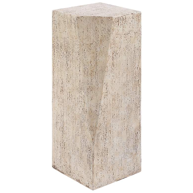 Image 3 Uttermost Leroy 22" H x 9 1/2" W Beige Concrete Indoor-Outdoor Drink Table more views