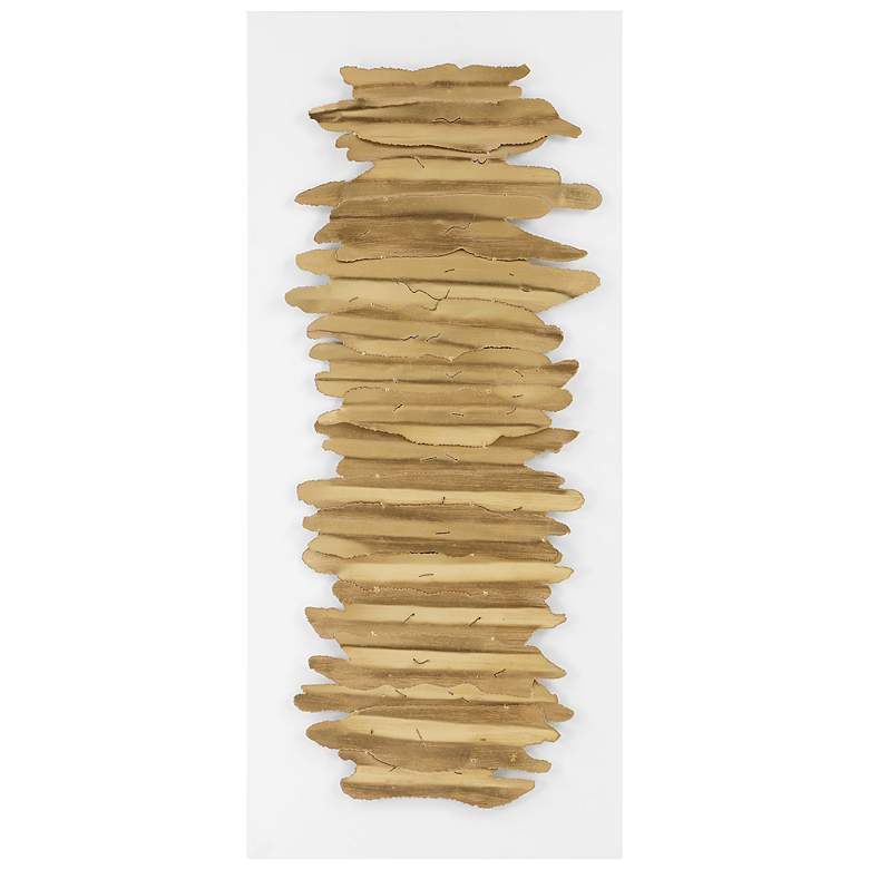 Image 2 Uttermost Lev 55 1/4" High Gold and White Metal Wall Art