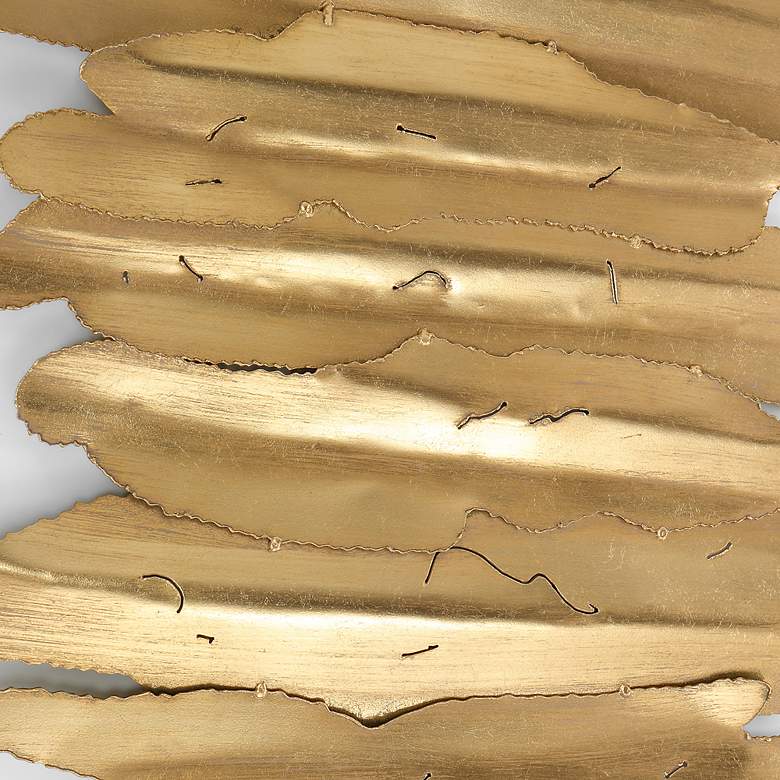 Image 5 Uttermost Lev 55 1/4" High Gold and White Metal Wall Art more views