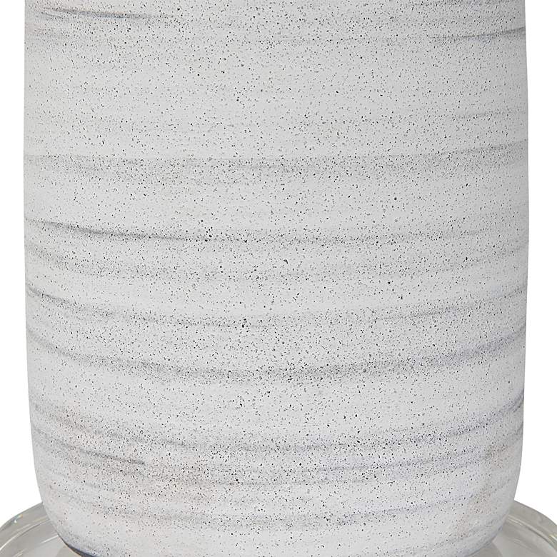 Image 4 Uttermost Levadia 31 1/2" High Matte White and Gray Ceramic Table Lamp more views