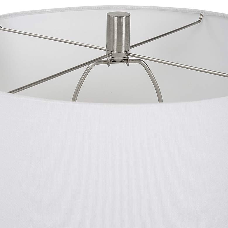 Image 5 Uttermost Levadia 31 1/2" High Matte White and Gray Ceramic Table Lamp more views
