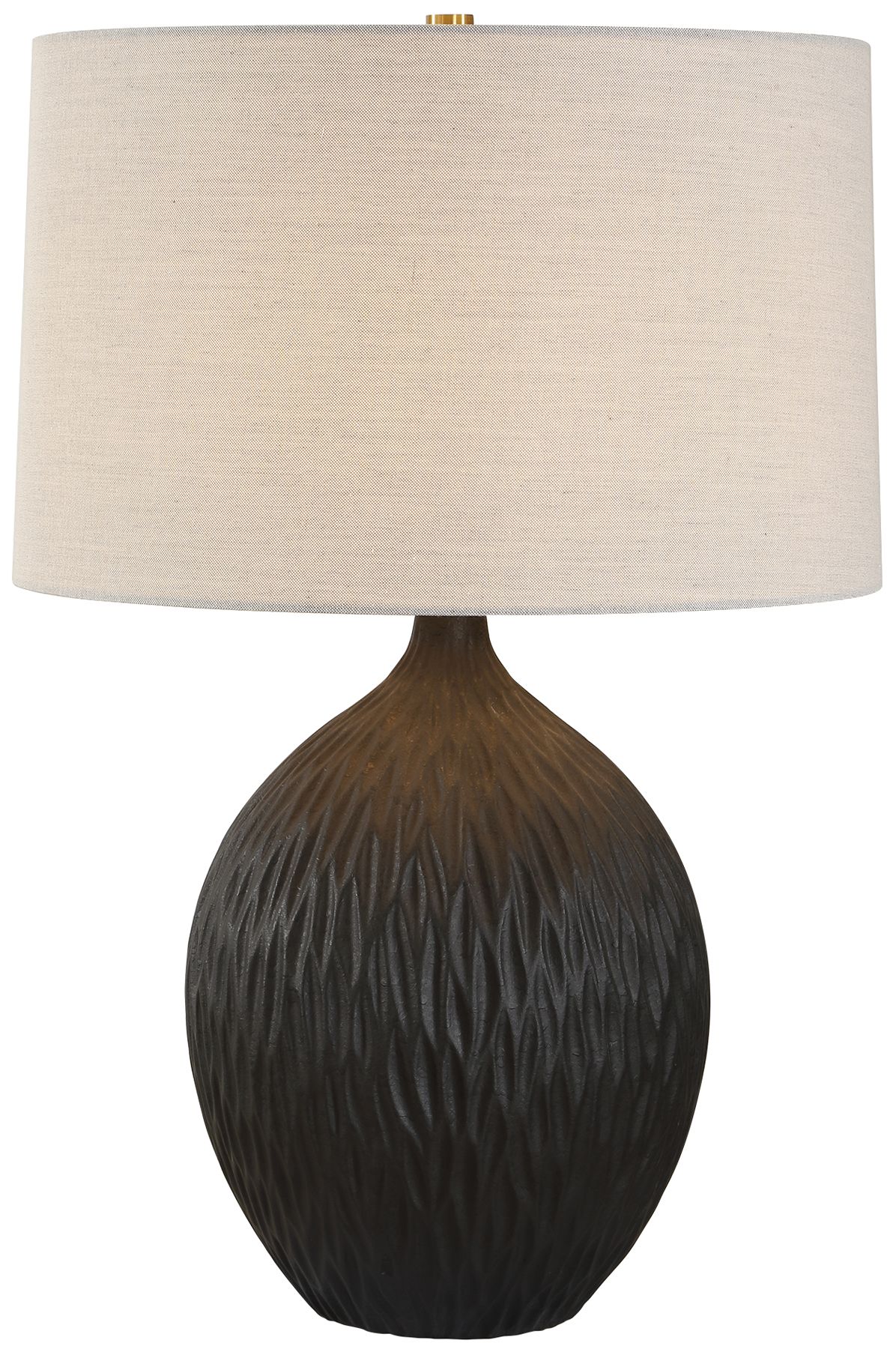 Image 2 Uttermost Levee 27" Satin Black Ceramic Table Lamp
