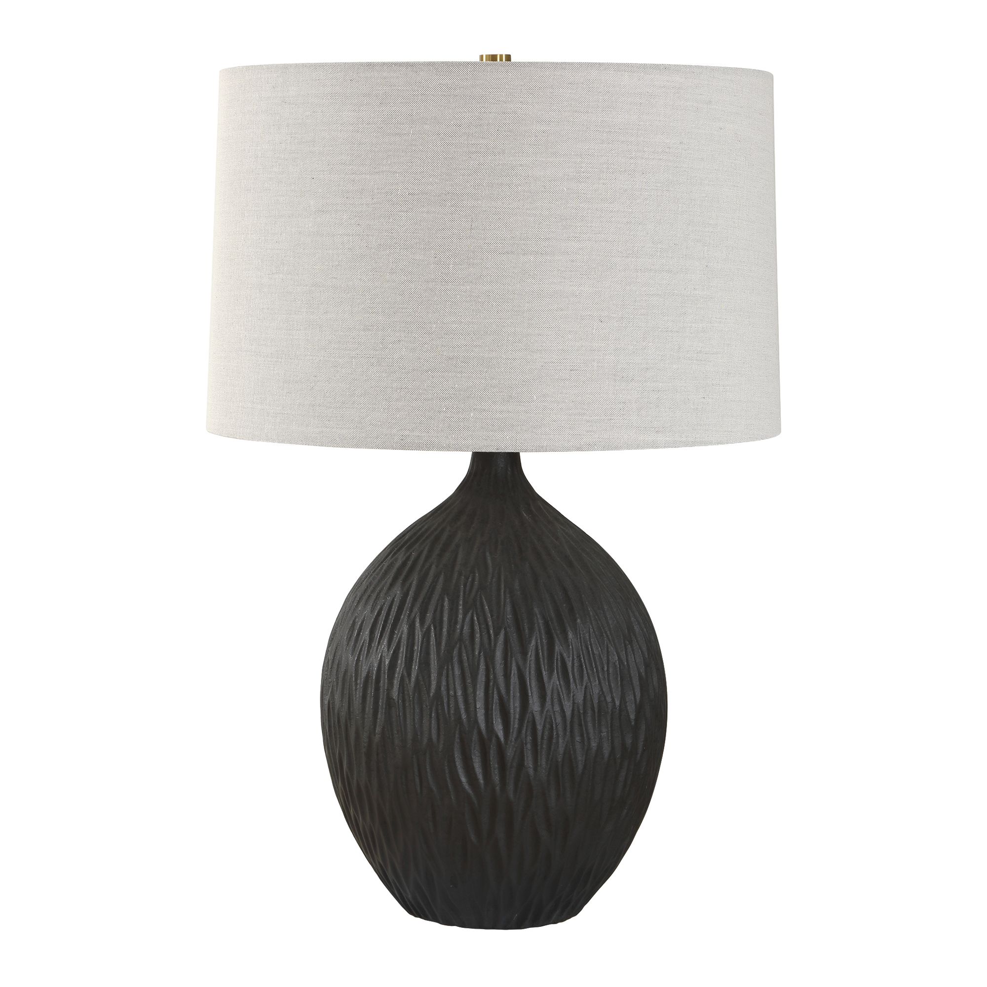 Image 5 Uttermost Levee 27" Satin Black Ceramic Table Lamp more views