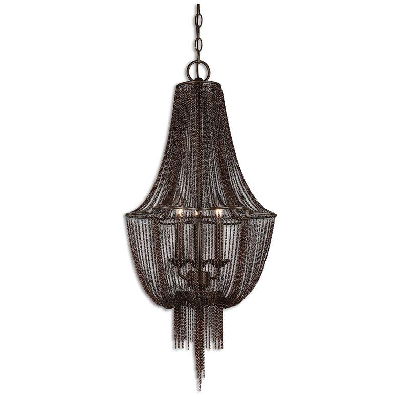 Image 2 Uttermost Lezzeno 15 inchW Oil-Rubbed Bronze 3-Light Chandelier