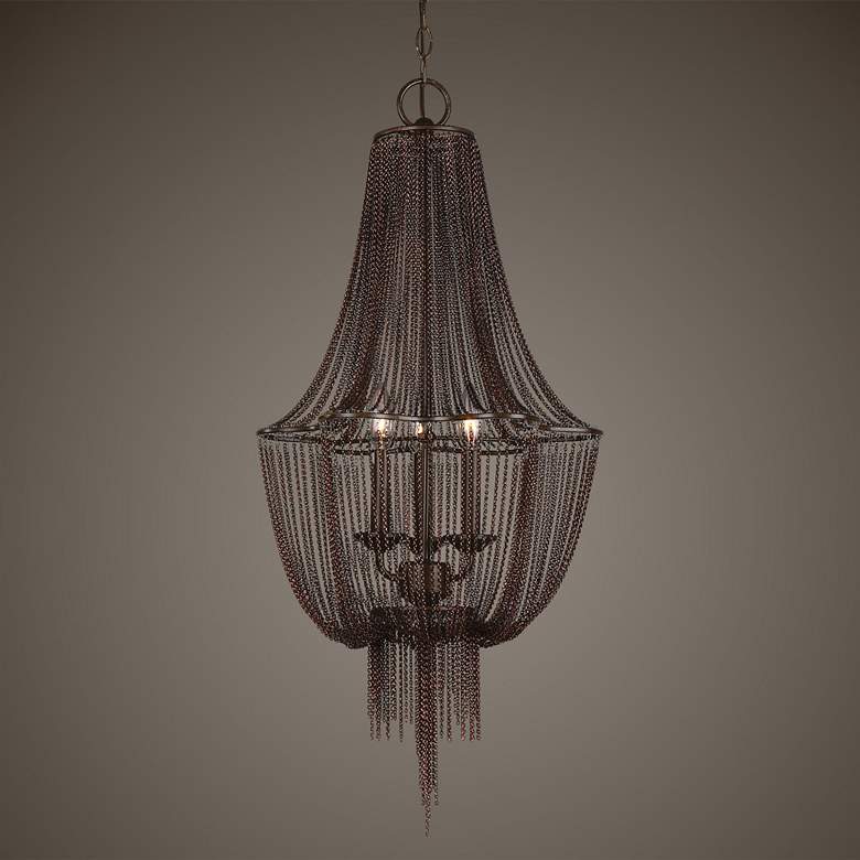 Image 3 Uttermost Lezzeno 15 inchW Oil-Rubbed Bronze 3-Light Chandelier more views