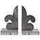 Uttermost Lily Gray Lacquered Iron Bookends Set of 2