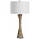 Uttermost Limerick Taupe Gray and Rust Ceramic Table Lamp