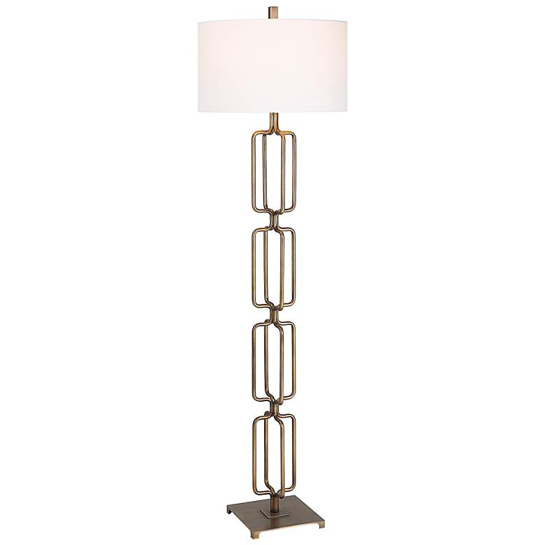Image 2 Uttermost Link 67" Brushed Gold Luxe Modern Floor Lamp
