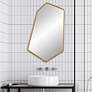 3_Uttermost Linneah Aged Gold 21 1/2" x 35" Wall Mirror more views