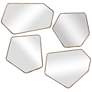 Uttermost Linneah Aged Gold Metal Wall Mirrors Set of 4