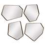 Uttermost Linneah Aged Gold Metal Wall Mirrors Set of 4