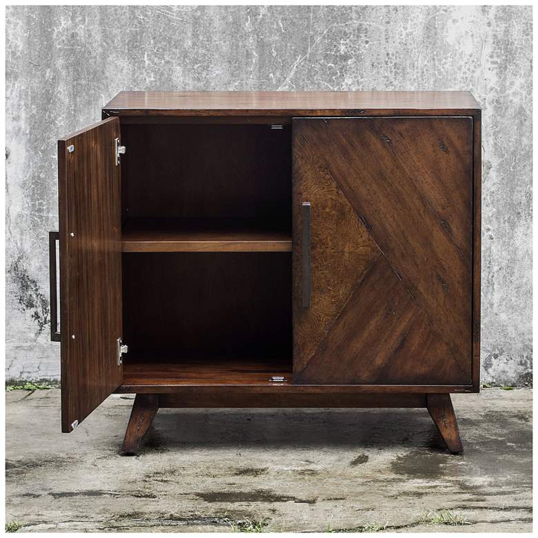 Image 3 Uttermost Liri 36" Wide Deep Mahogany 2-Door Accent Cabinet more views