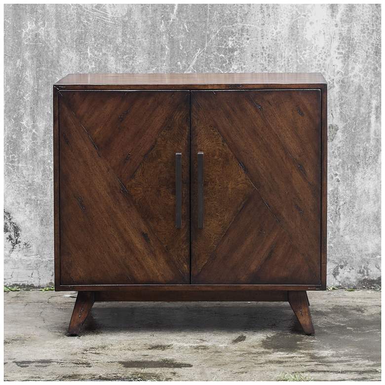 Image 5 Uttermost Liri 36 inch Wide Deep Mahogany 2-Door Accent Cabinet more views