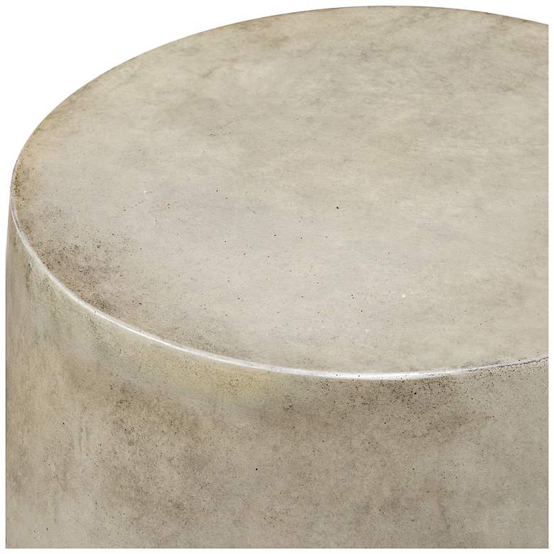 Image 5 Uttermost Lithos 23" H x 18" W Warm Gray GRC Outdoor Accent Table more views