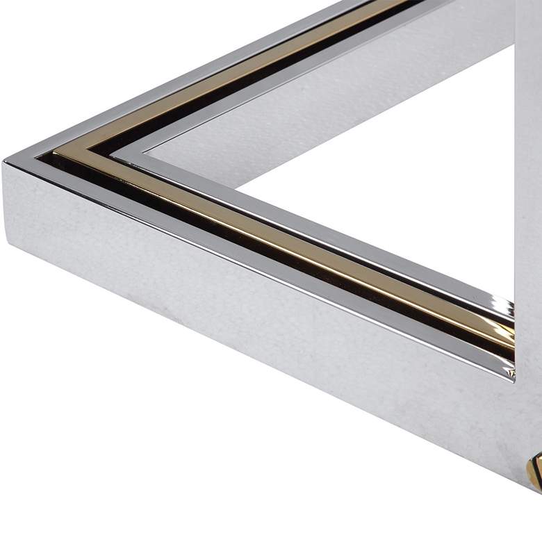 Image 6 Uttermost Locke 50 3/4" Wide Polished Nickel Console Table more views