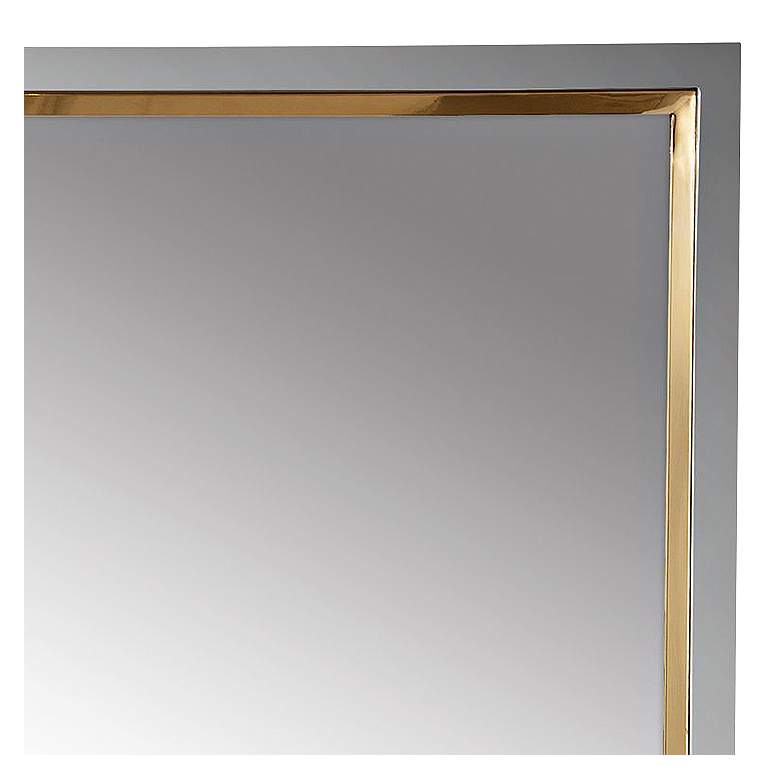 Image 2 Uttermost Locke Chrome and Gold 20 inch x 30 inch Vanity Wall Mirror more views