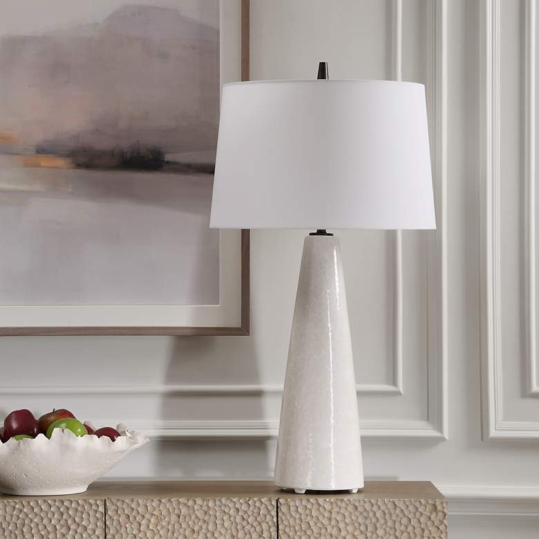 Image 3 Uttermost Loire Cream-Ivory Glaze Ceramic Table Lamp more views
