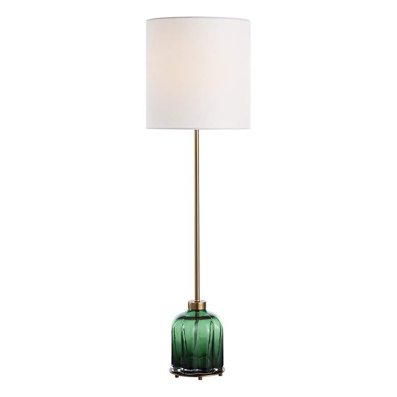 Image 2 Uttermost Lois 37" High Emerald Glass Table Lamp