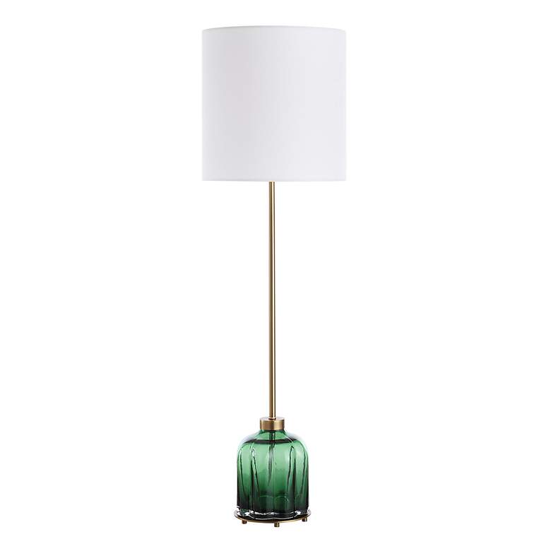 Image 4 Uttermost Lois 37" High Emerald Glass Table Lamp more views