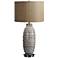 Uttermost Lokni Textured and Aged Ivory Ceramic Table Lamp