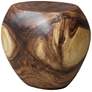 3_Uttermost Lomas 18" High Suar Wood Accent Stool more views