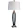 Uttermost Lonia Smoke Gray Embossed Glass Table Lamp