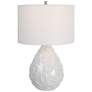 Thumbnail3 of Uttermost Loop White Glaze Ceramic Teardrop Table Lamp