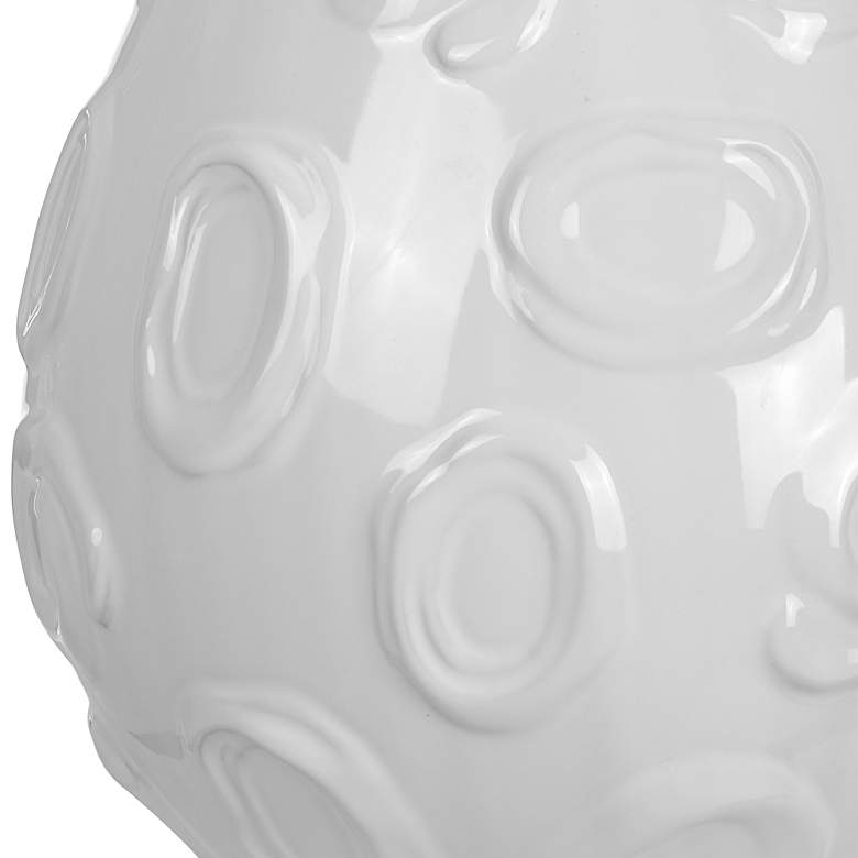 Image 6 Uttermost Loop White Glaze Ceramic Teardrop Table Lamp more views