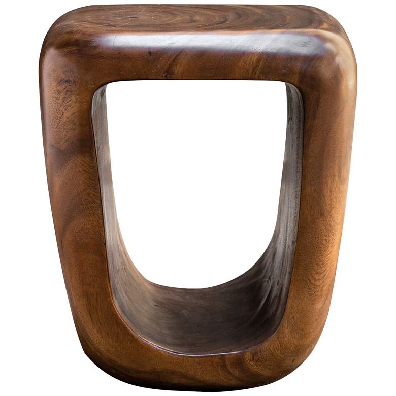 Image 3 Uttermost Loophole 18" Brown Solid Wood Modern Accent Table