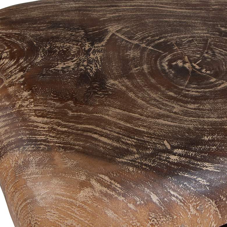Image 6 Uttermost Loophole 18" High Natural Wash Wood Accent Stool more views