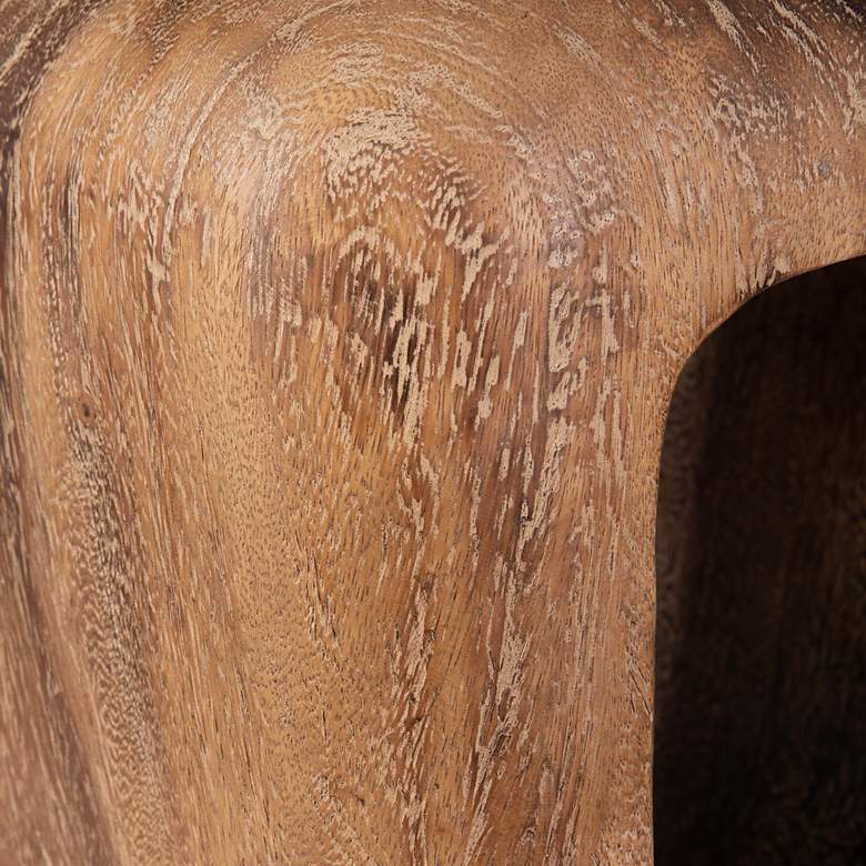 Image 7 Uttermost Loophole 18" High Natural Wash Wood Accent Stool more views
