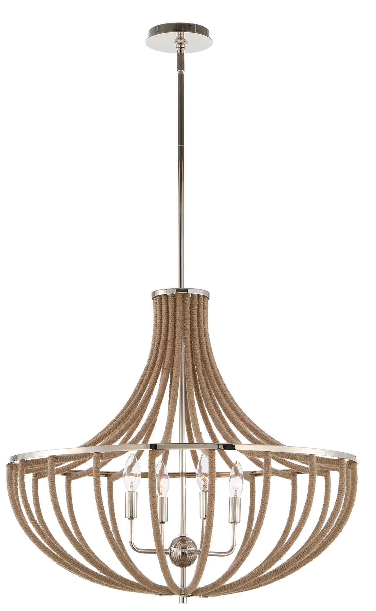 Image 4 Uttermost Lovelock 27 1/2" Wide Rope 4-Light Pendant more views