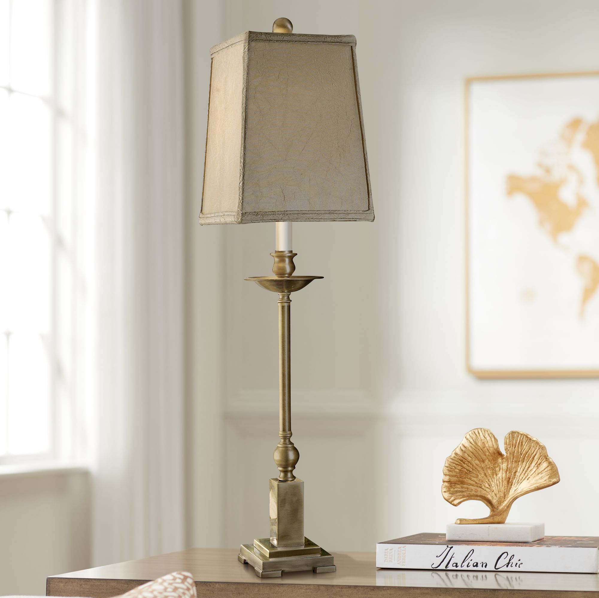 uttermost lowell aged bronze buffet table lamp