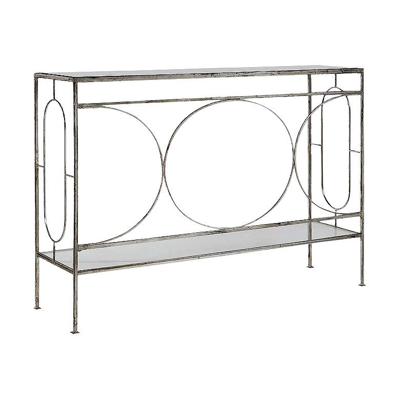 Image 1 Uttermost Luano Distressed Antique Silver Console Table